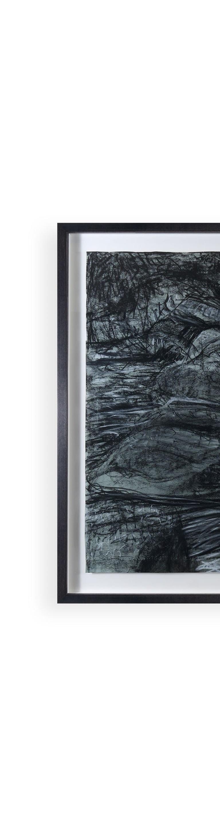 Charcoal on paper
H88 x W126 cm (framed dimensions)