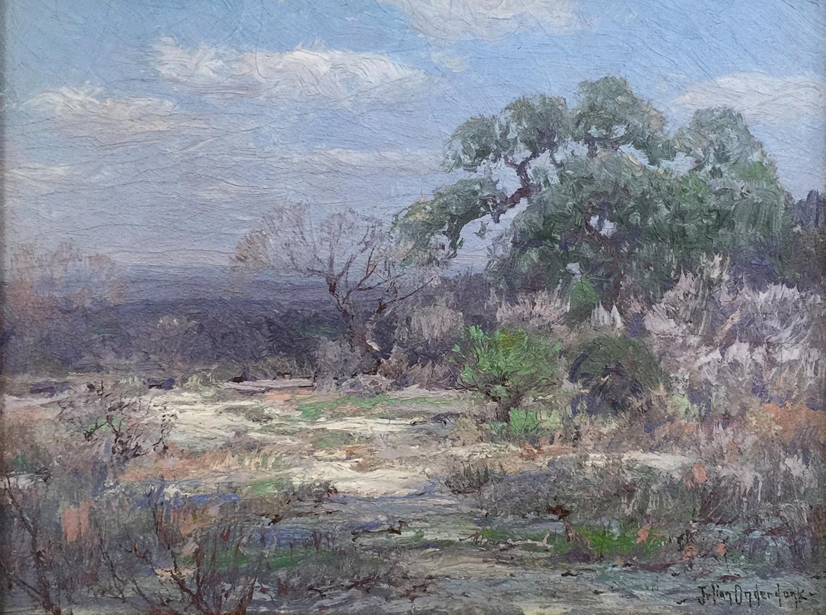 Julian Onderdonk Landscape Painting - " Winter in the Brush Country "  Southwest Texas  1922