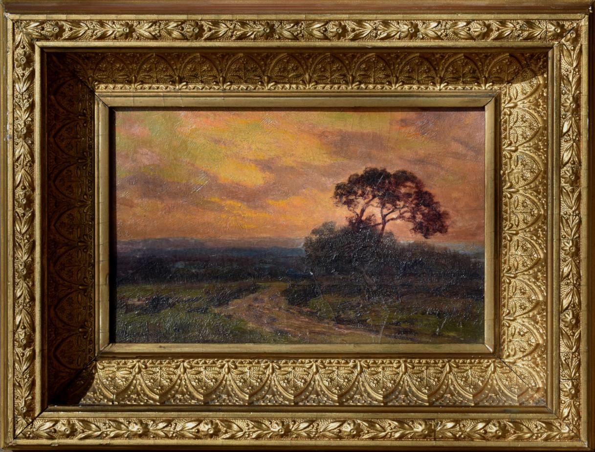 Julian Onderdonk Landscape Painting - "A Glowing Day South West Texas"  Date: 1910.  Exquisite Sky in this Texas piece