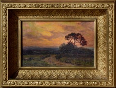 Antique "A Glowing Day South West Texas"  Date: 1910.  Exquisite Sky in this Texas piece