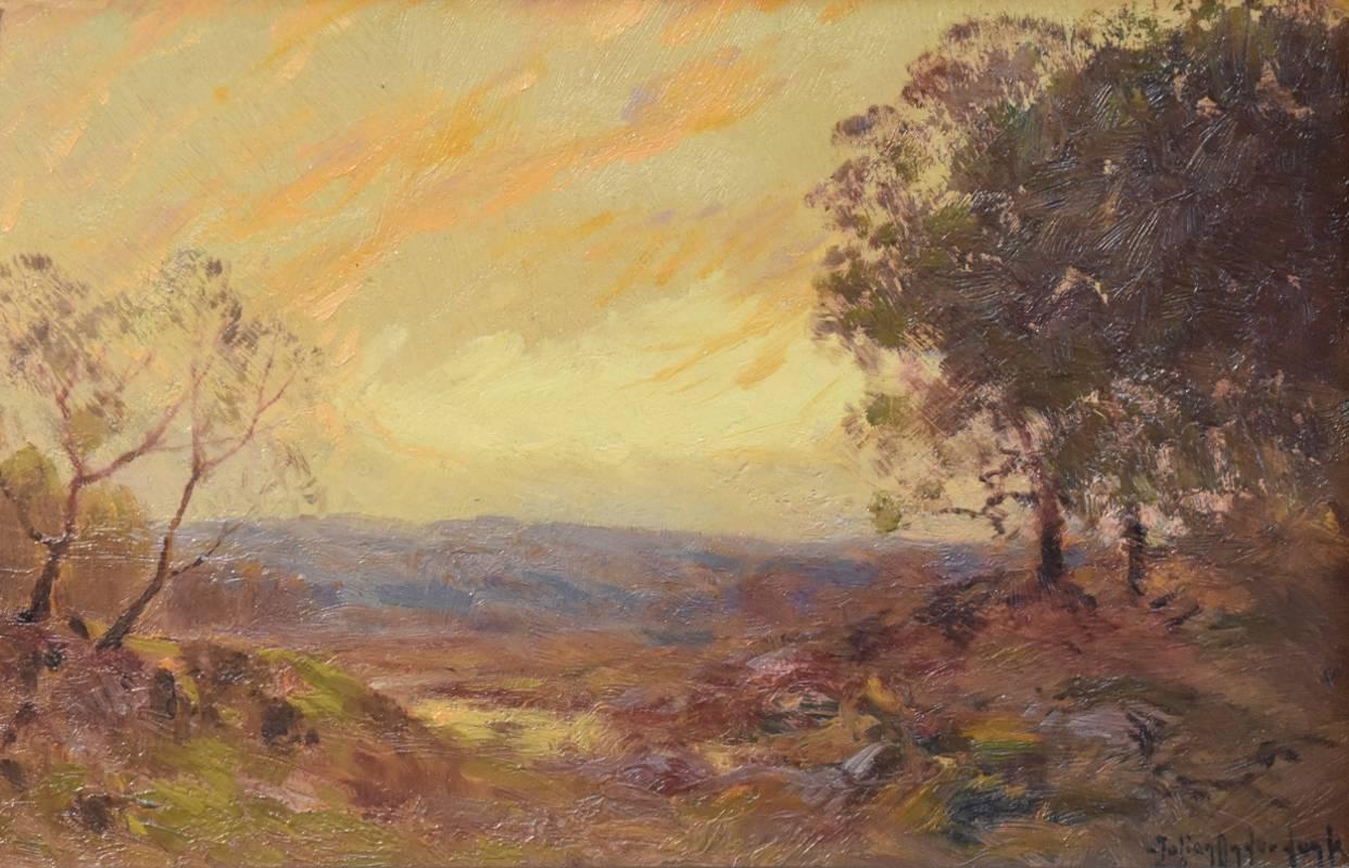 Julian Onderdonk Landscape Painting - "At Twilight" 1909