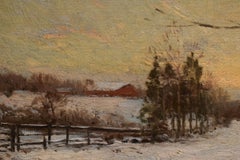 "Near Lake Hopatcong, New Jersey"  Date: 1908.  Exquisite small snow scene!!!!!!