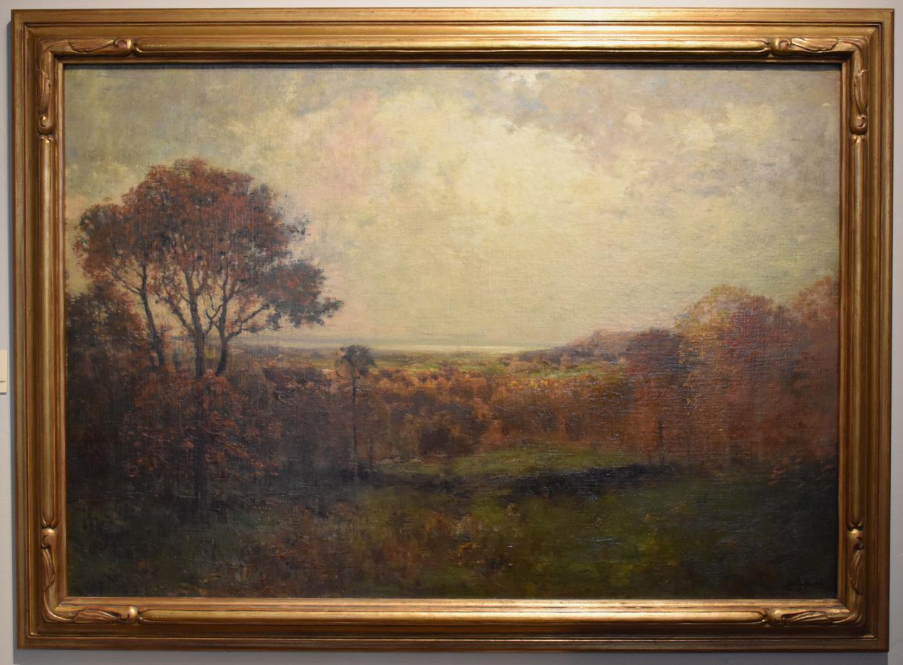 Julian Onderdonk Landscape Painting - "Overlooking Lower Bay from Dongan Hills Staten Island" Date: 1907.  Large piece