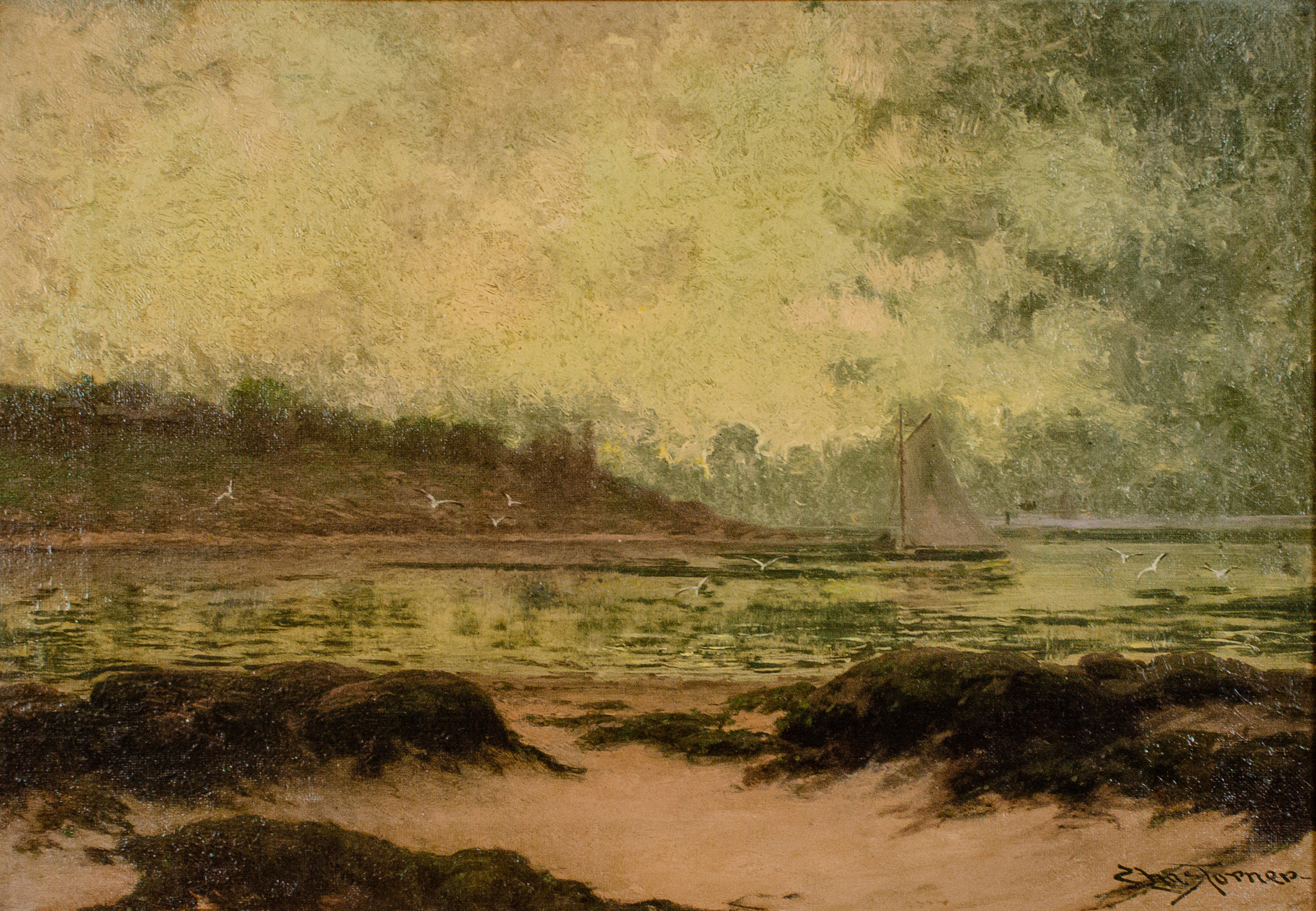 Julian Onderdonk
Shelter Island, Long Island, New York, circa 1905
Firmato "Chas Turner" in basso a destra
Olio su tela
14 x 19 1/2 pollici


Julian Onderdonk è nato a San Antonio, in Texas, da Robert Jenkins Onderdonk, un pittore, e Emily Gould