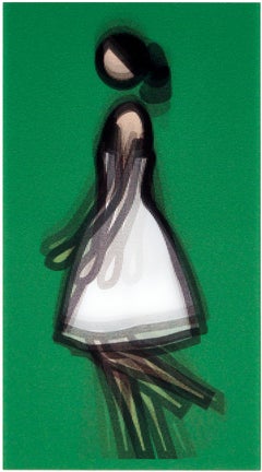 Amelia – Lentikular, Frauenfigur, Moving, Pop-Art von Julian Opie