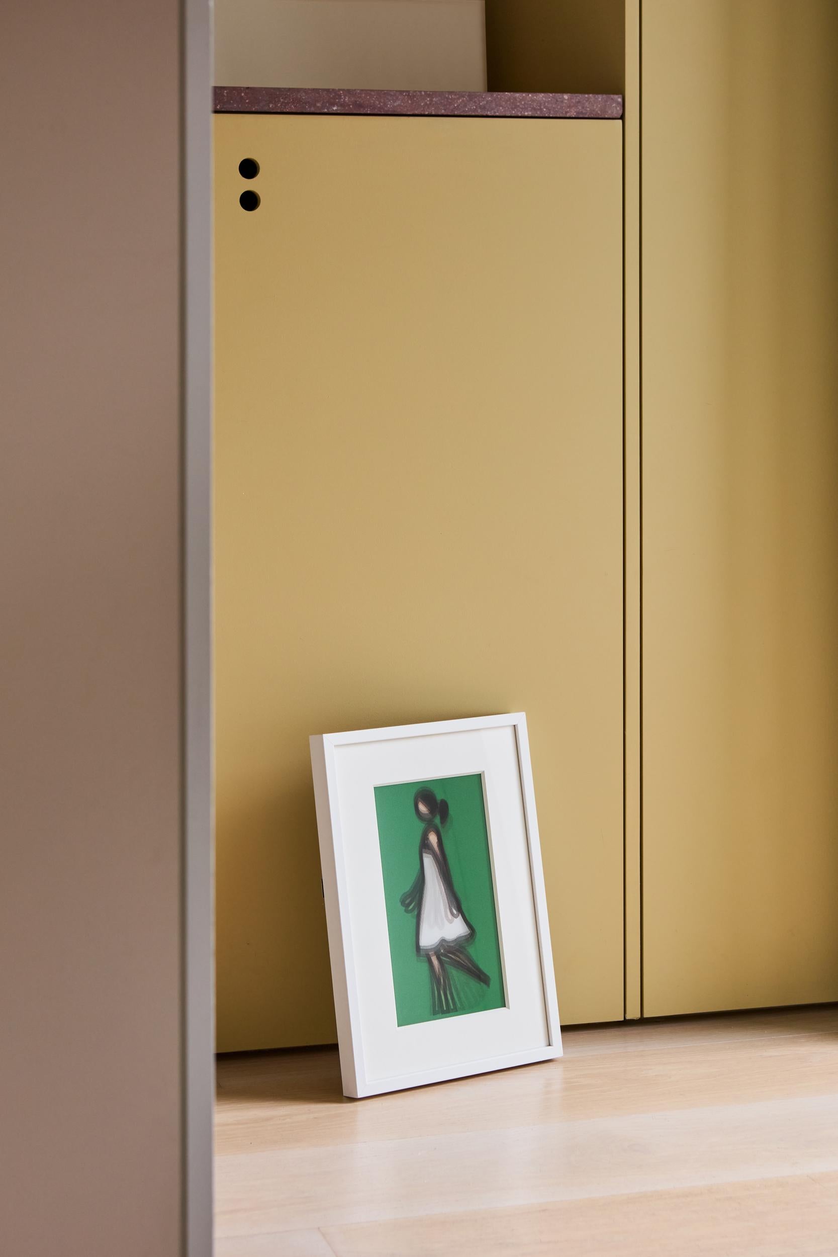 Amelia – Lentikular, Frauenfigur, Moving, Pop-Art von Julian Opie im Angebot 2