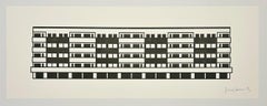 Julian Opie Contemporary Woodcut Print, Signed, 2021, "Apartment 12"