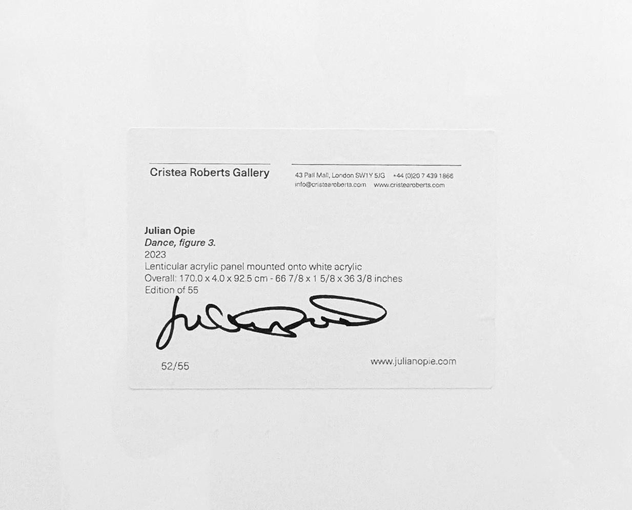 Dance, Figure 3 (huge signed lenticular acrylic panel) - Print by Julian Opie