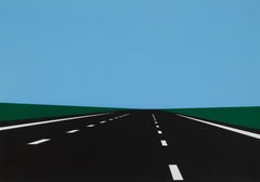 Imagine You Are Driving -- Screen Print, Road, Landscape, Pop Art by Julian Opie