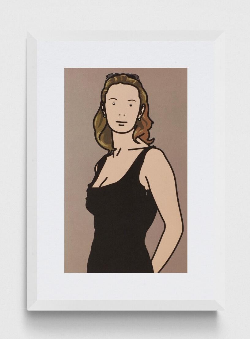 Monique mit Abendkleid, aus 26 Porträts – Print von Julian Opie