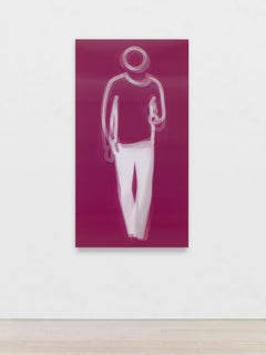 Contemporary Purple Acrylic Lenticular Moving Man, Julian Opie, Dance, Figure 4