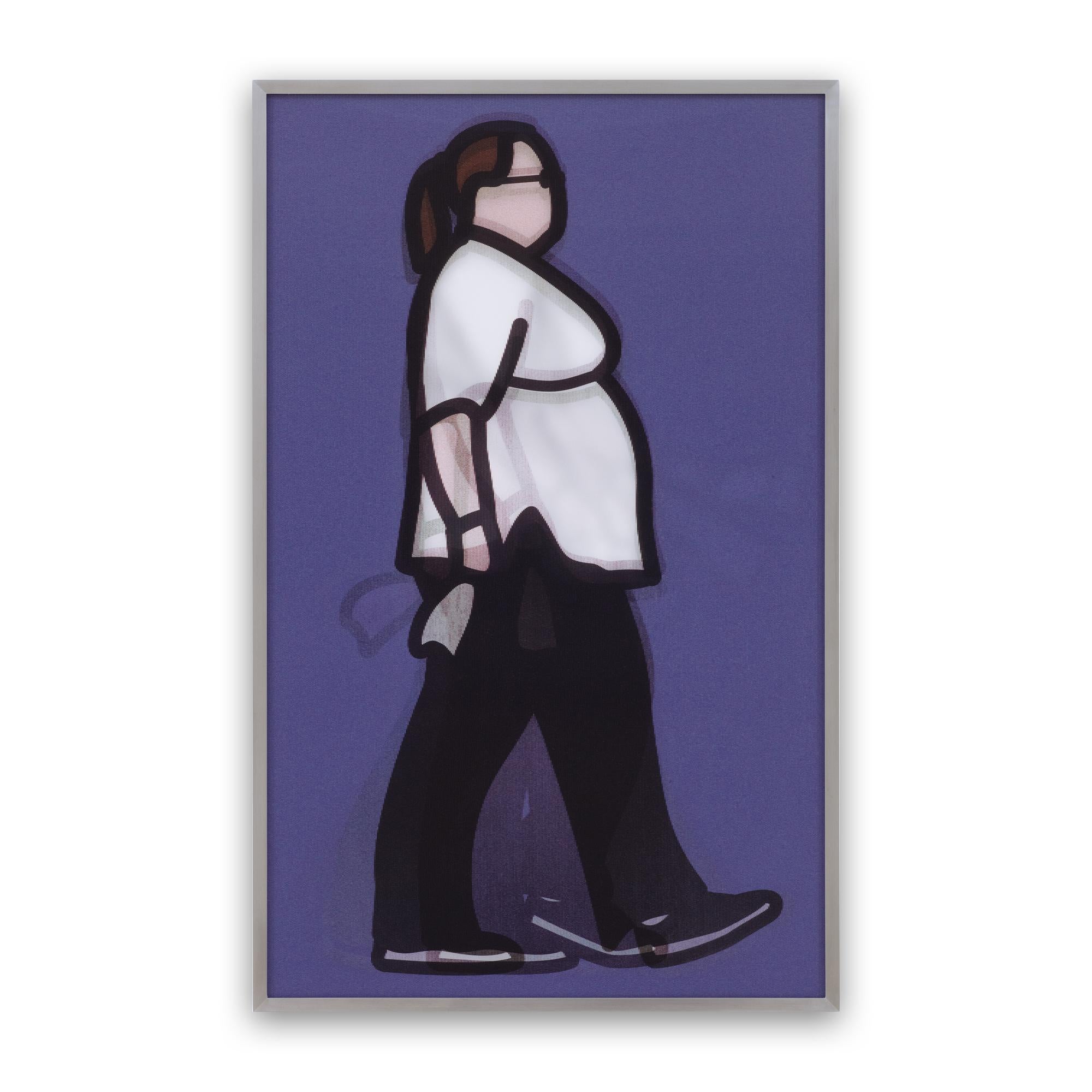 Julian Opie Portrait Print - Nurse, from Walking in London 1, Contemporary Art, 21st Century, Framed