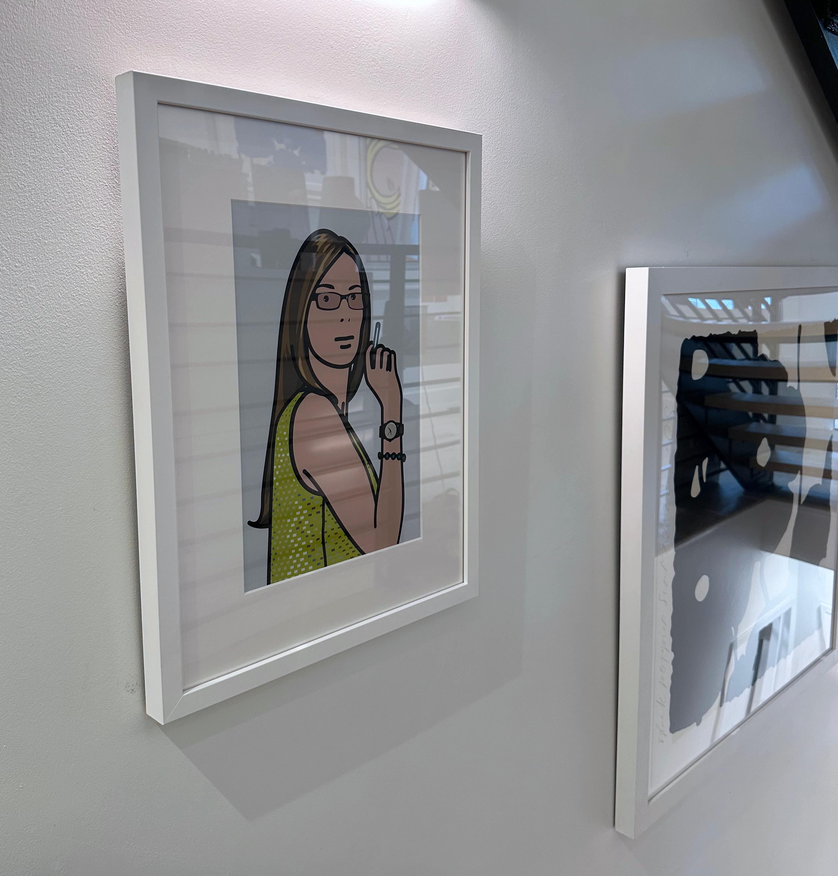 Ruth Smoking 2, aus 26 Porträts (Zeitgenössisch), Print, von Julian Opie