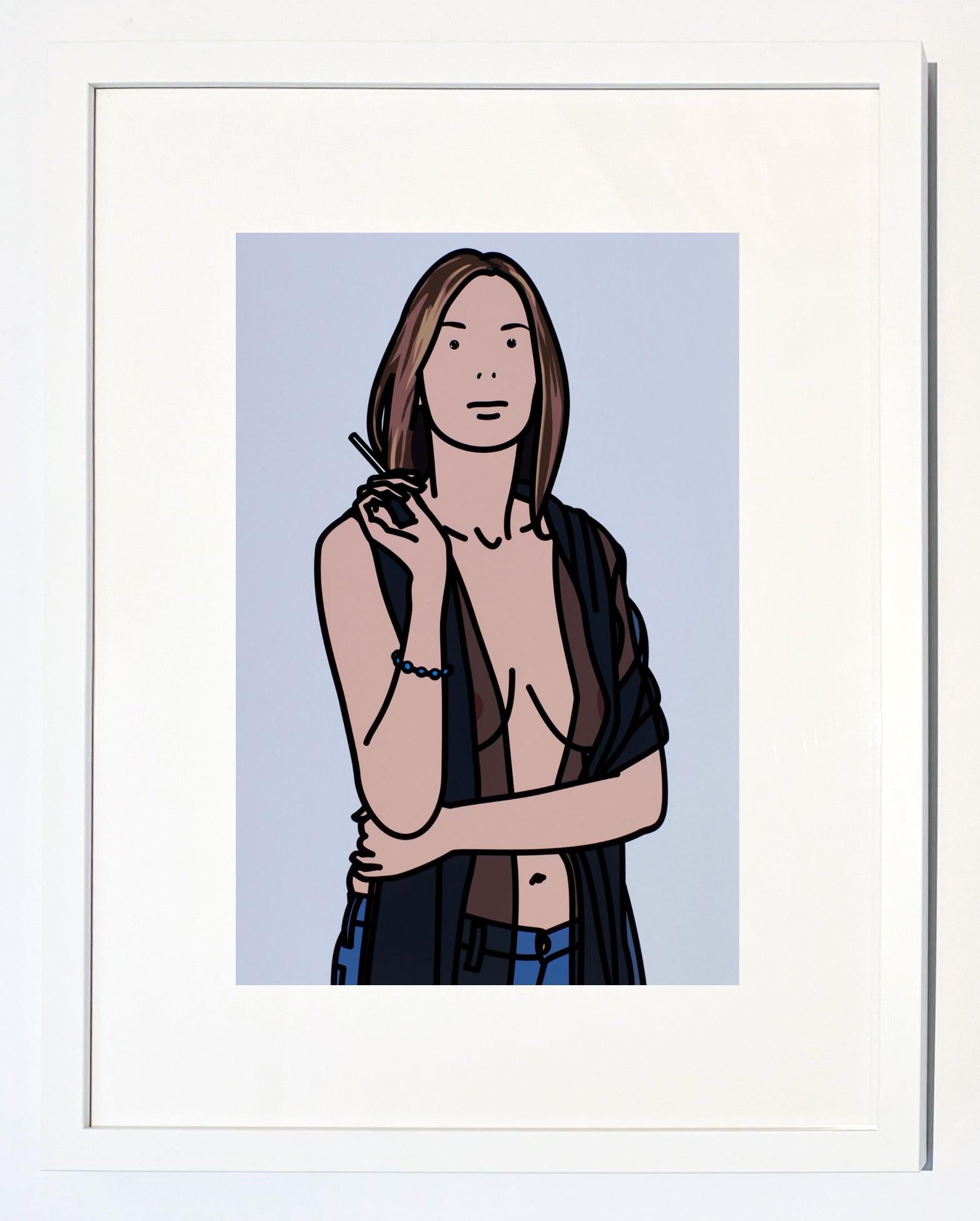 Ruth Smoking 5, from 26 Portraits - Print by Julian Opie
