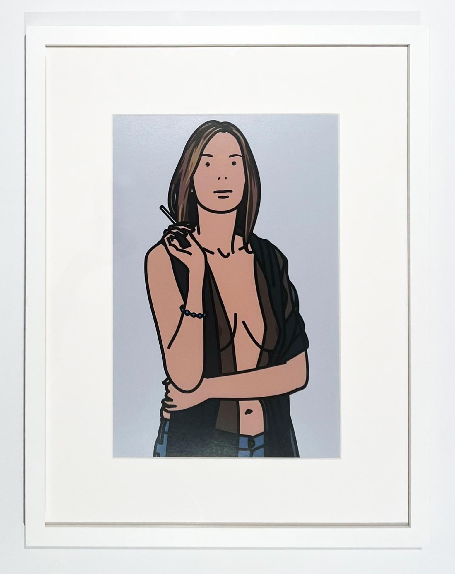 Ruth Smoking 5, from 26 Portraits - Print by Julian Opie