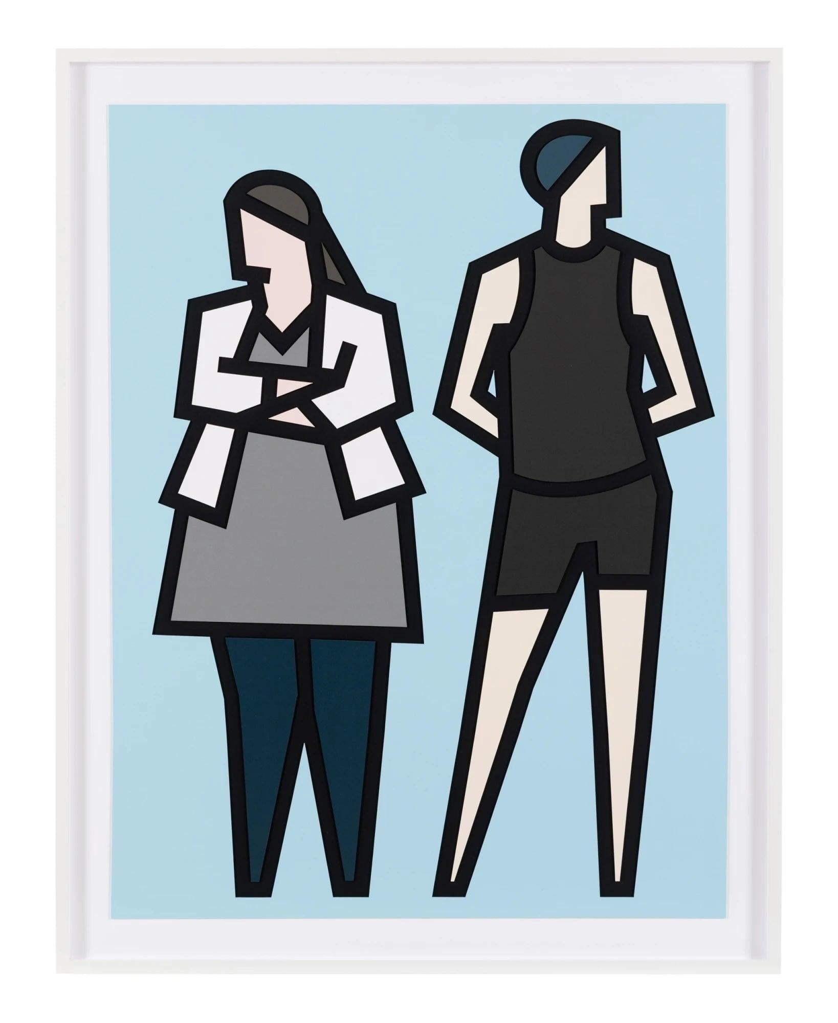 Standing Couples: Lydia and Garrett - Print by Julian Opie