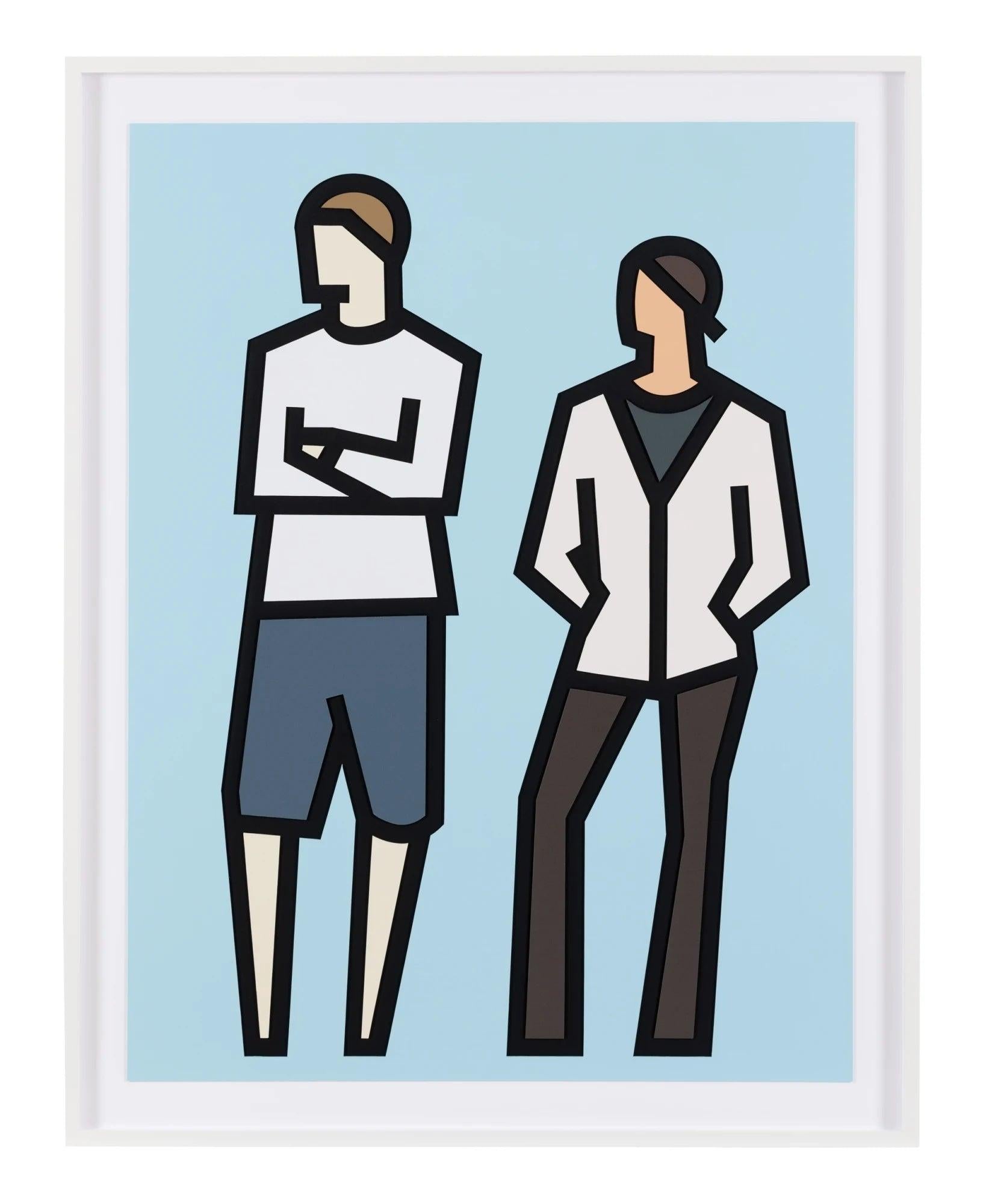 Coppie in piedi: Tom e Imogen - Print di Julian Opie