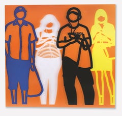 Standing People (Blue, white, Black, Yellow)