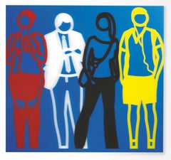 Standing People (Red, White, Black Yellow)
