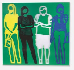 Standing People (Yellow, Black, White, Blue)