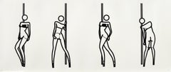 This is Shahnoza. 5 -- Screenprint, Pole dancer, Pop Art by Julian Opie
