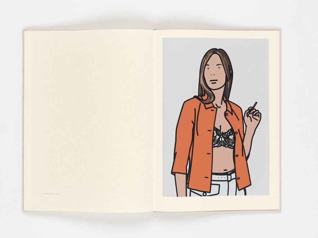 JULIAN OPIE
Twenty-Six Portraits, 2006

The complete book of 26 prints in colours, comprised of 16 lithographs bound (as issued), five Lambda prints and five screenprints tipped-in (as issued), on wove paper, the full sheets, with text by the
