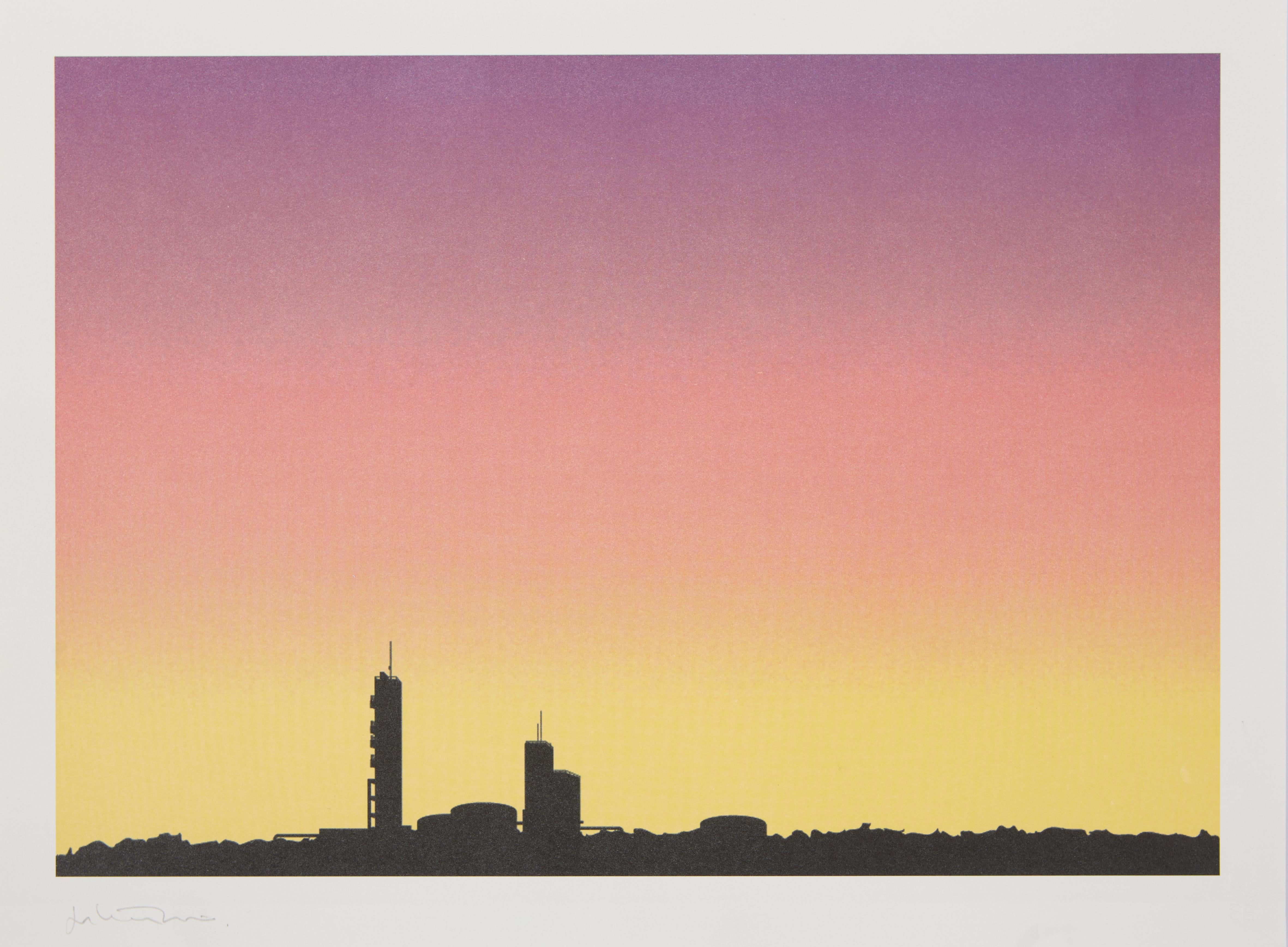 Julian Opie Landscape Print - Untitled (Cityscape) -- Print, Lithograph, Landscape, Pop Art by Julian OPie