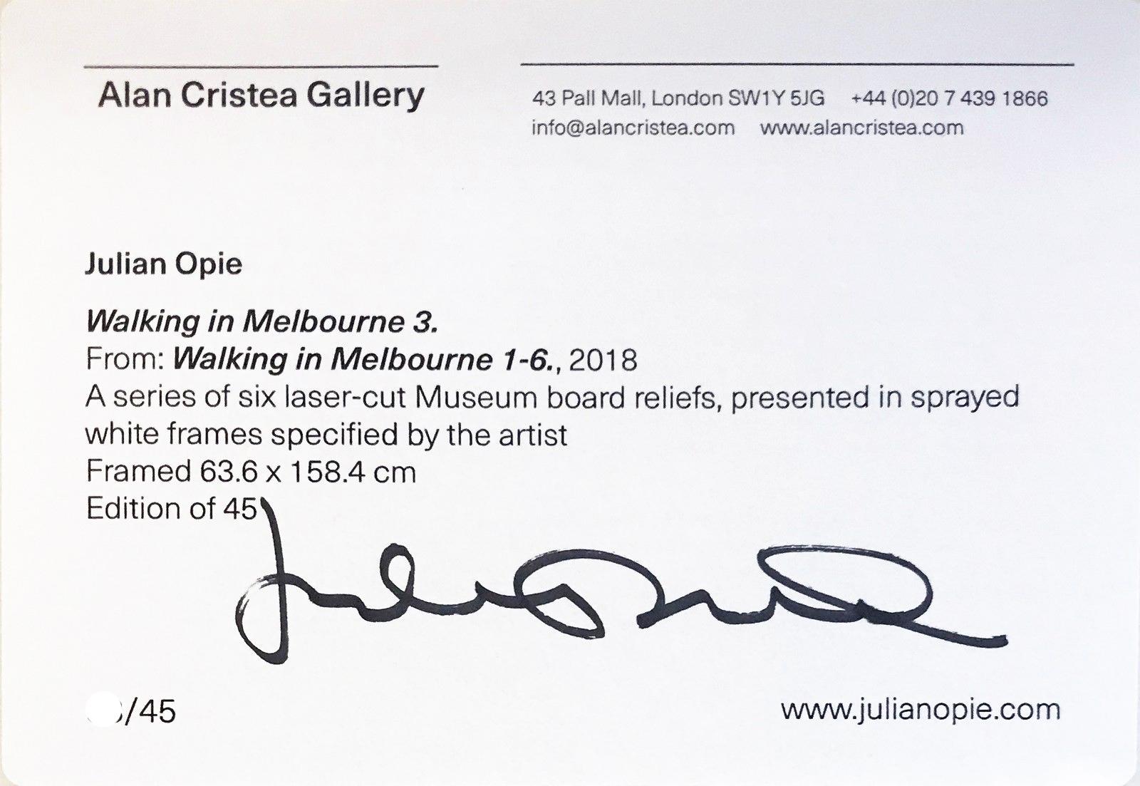 WANDERN IN MELBOURNE 3 – Print von Julian Opie