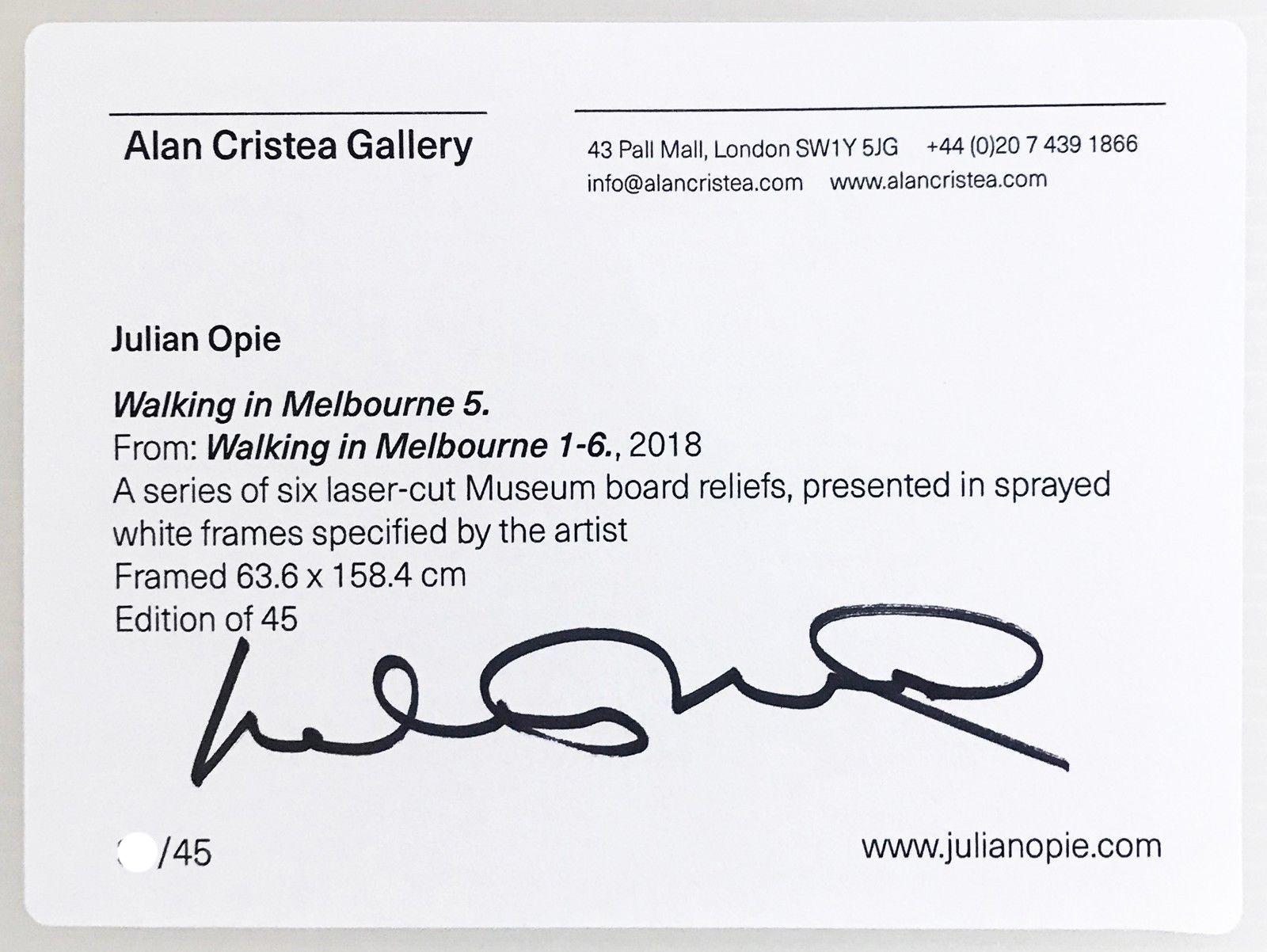 WALKING IN MELBOURNE 5 - Print by Julian Opie