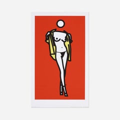 Woman Taking Off Man's Shirt by Julian Opie