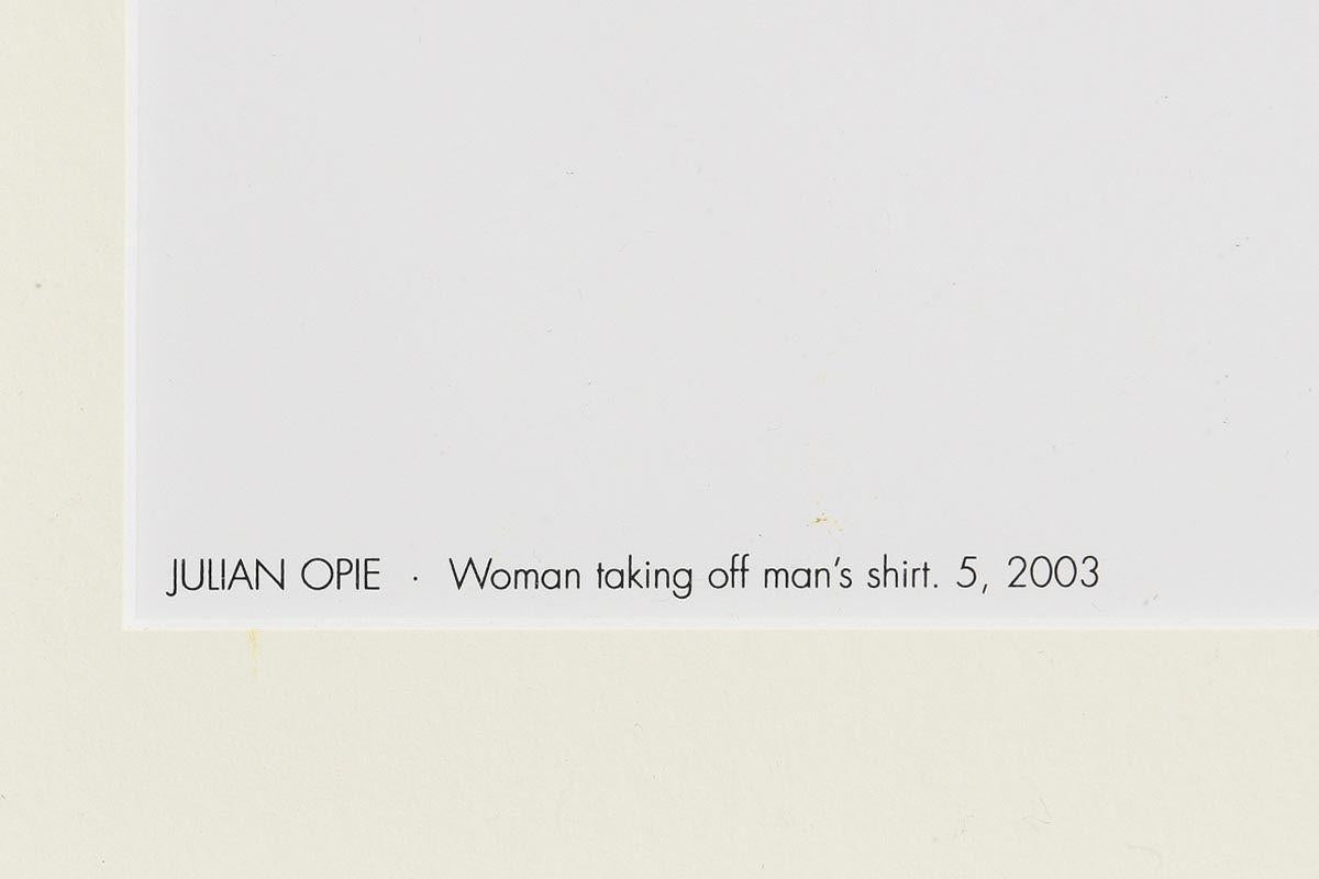 Mujer quitándole la camisa a un hombre por Julian Opie en venta 2