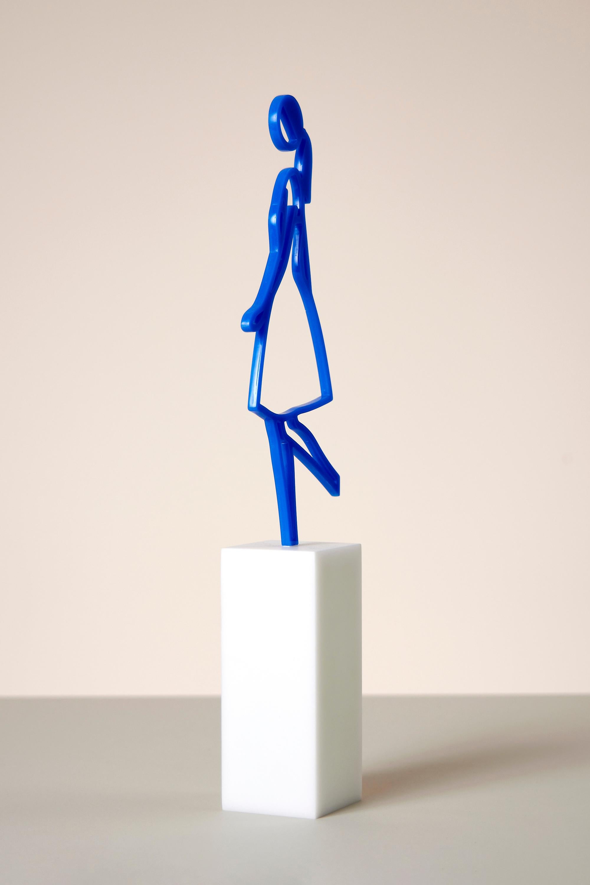 Amelia -- Sculpture, Woman Figure, Moving, Pop Art by Julian Opie For Sale 1