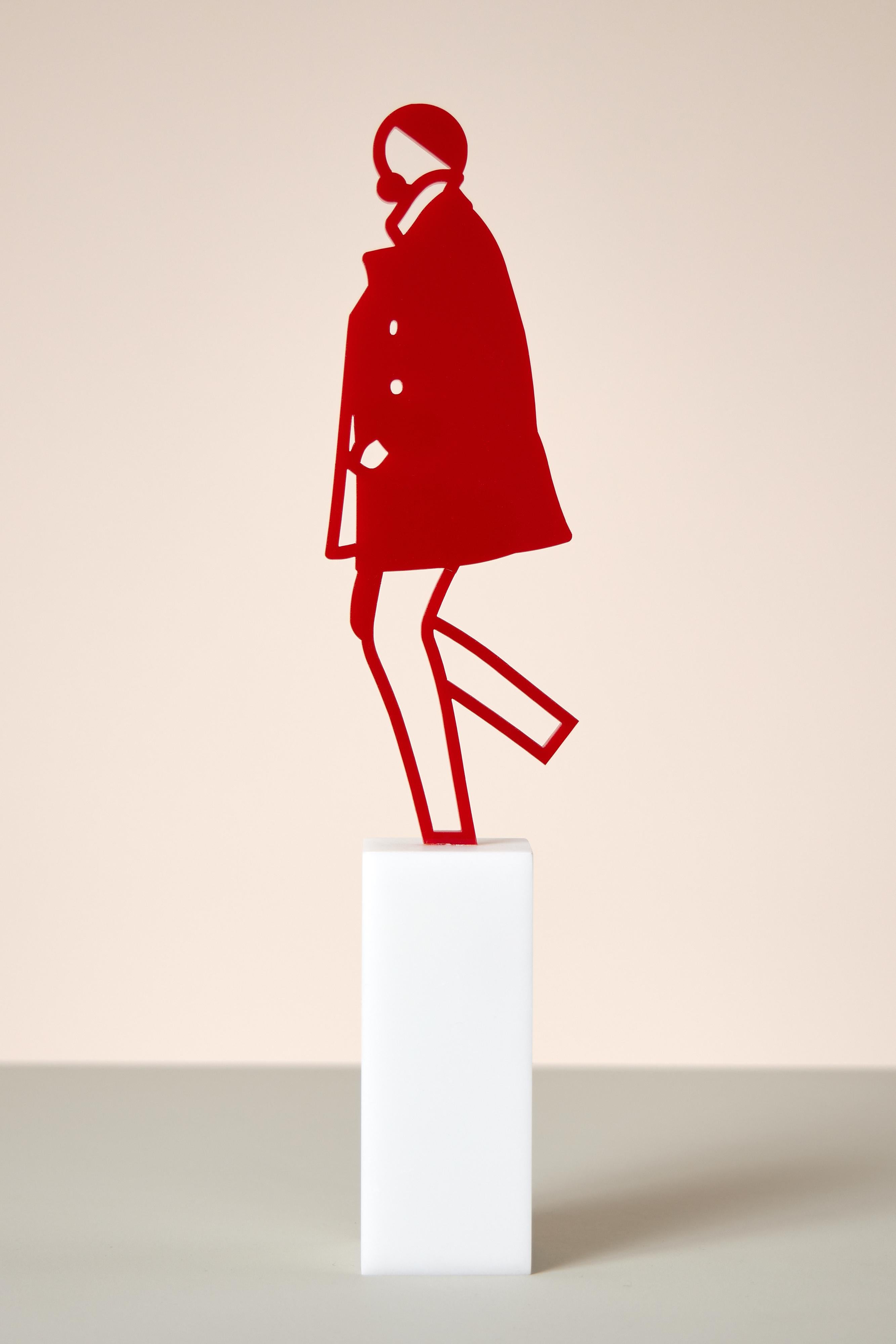 Jeremy - Sculpture, Figure d'homme, Moving, Pop Art par Julian Opie en vente 1