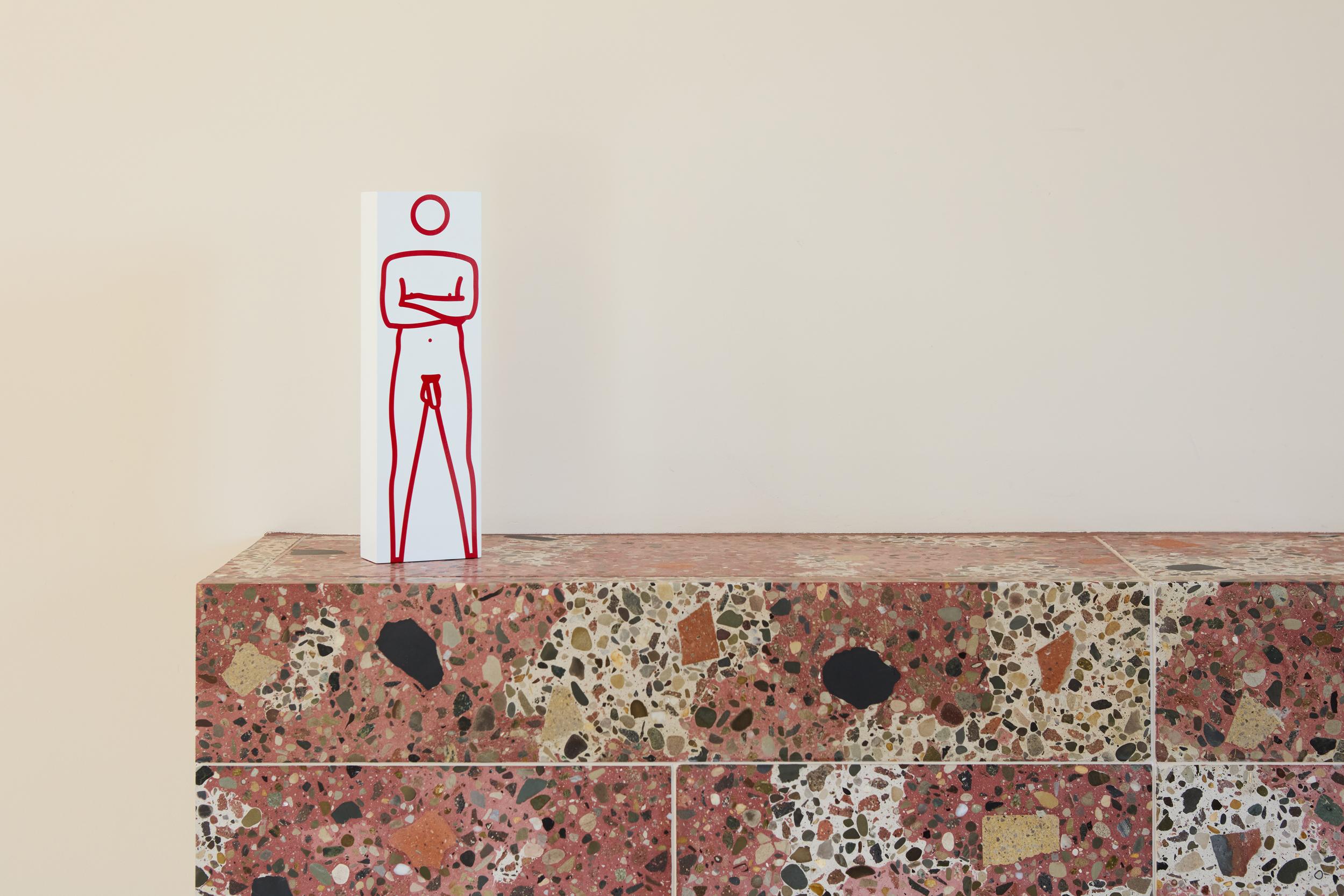 Julian nudo a braccia incrociate -- Scultura, Multiplo, Unico, Pop Art di Julian Opie 1