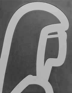 Lawyer, from Stone Heads (hand signed slate wall sculpture)