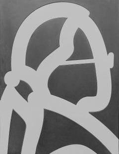 Musician, from Stone Heads (hand signed slate wall sculpture)