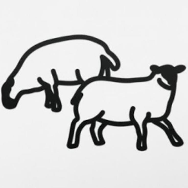 Sheep 2, from Nature 1 Series - Sculpture by Julian Opie