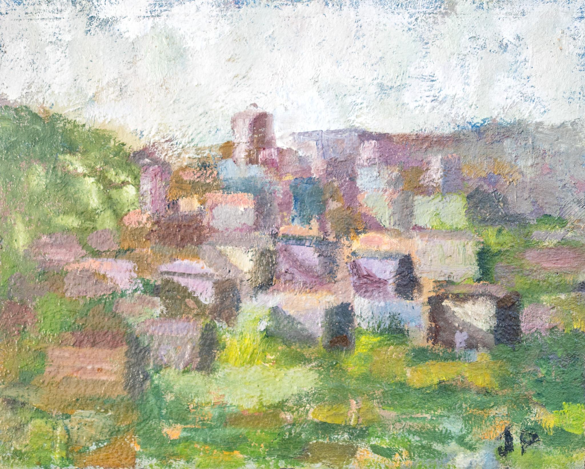 Julian Petrie Landscape Painting - European Hillside Landscape
