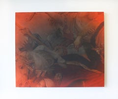 Untitled- Canvas, Oil Paint, Still Life, Old Masters, Photorealist, Orange, Red