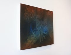 Untitled- Oil Paint, Canvas, Still Life, Orange, Yellow, Blue, Old Masters