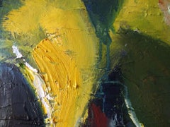 Blue Dryad.  Contemporary Floral Oil Painting