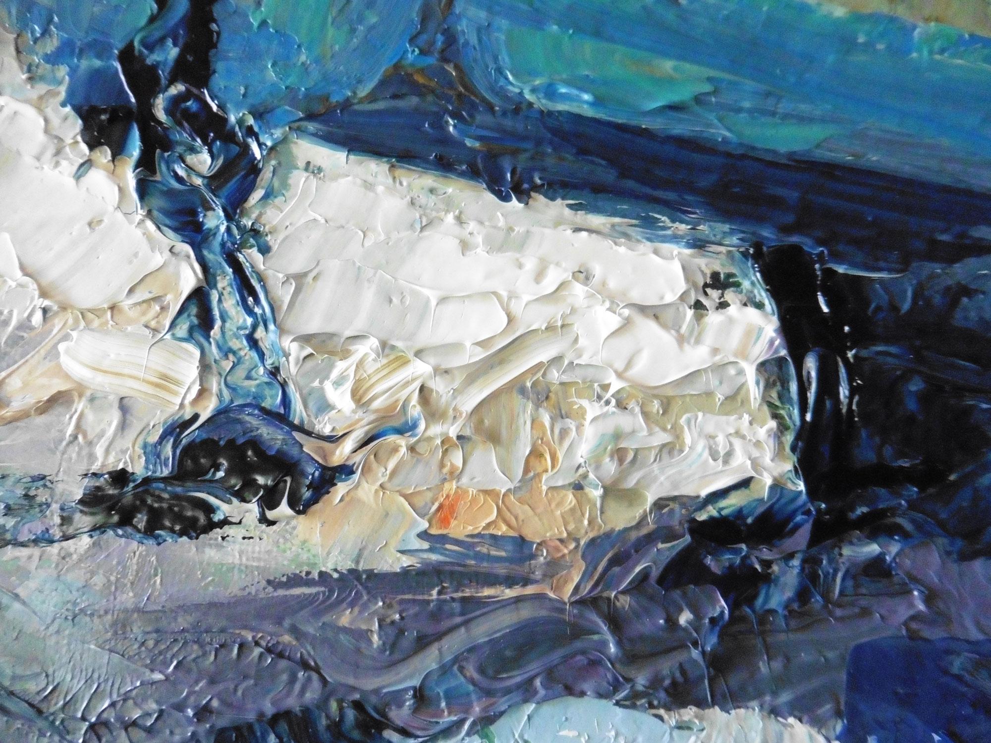 Luz acampanada.   Pintura al óleo costera contemporánea - Painting de Julian Rowe