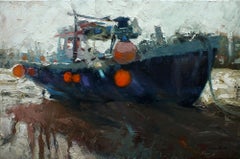 SS273.   Peinture à l'huile côtière contemporaine