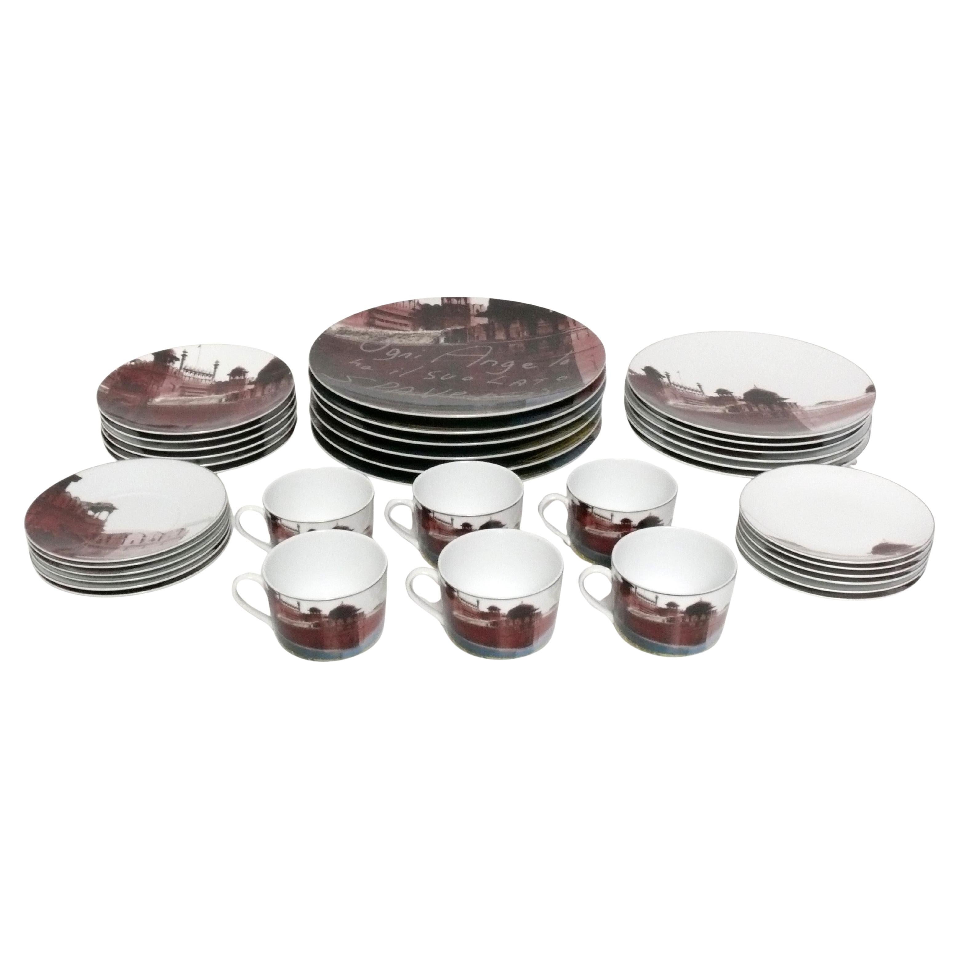 Julian Schnabel for Bernardaud 36 Piece China Set Pop Art Mid Century 1 of 2500