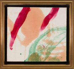 Lienzo abstracto en técnica mixta de finales del siglo XX SIN TITULAR