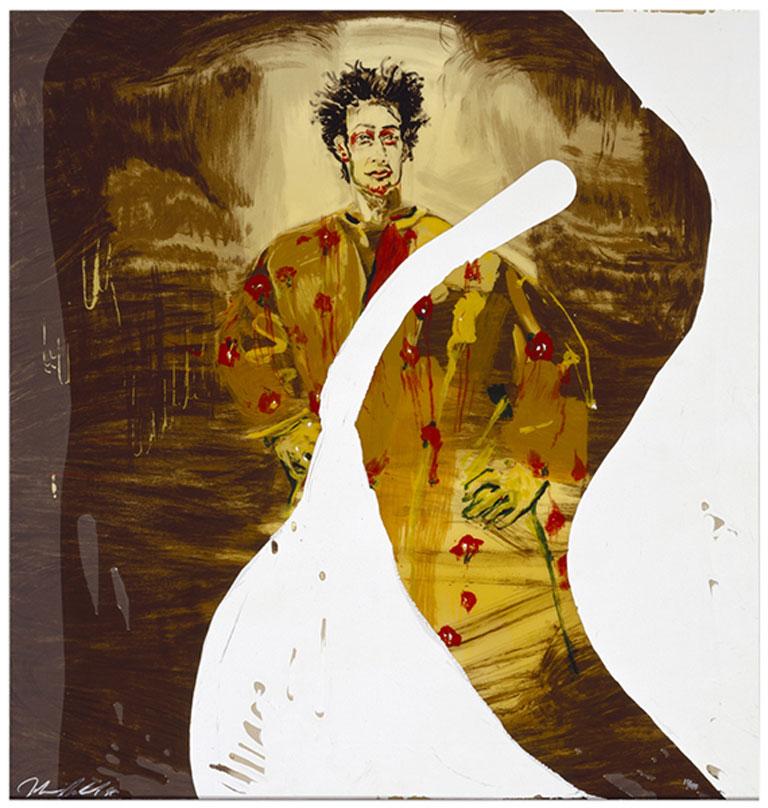 Julian Schnabel
NEMO LIBRIZZI
1998
25-color silkscreen with poured resin
38 x 36 inches (97 x 91 cm)
Signed and numbered edition of 90 

Suite of 3 Also available 

Born in Brooklyn, N.Y., Julian Schnabel moved with his family to west Texas when
