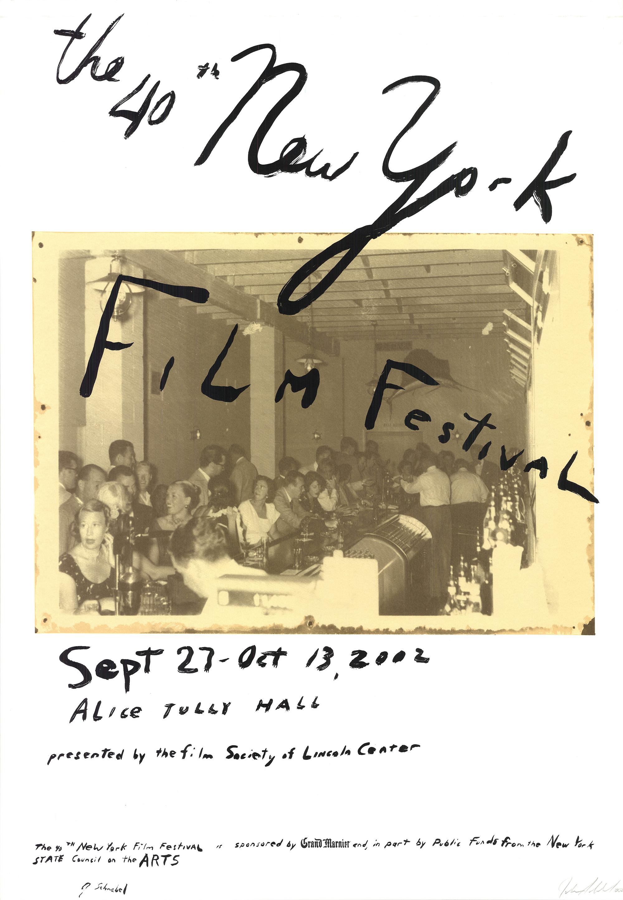 Poster for the 40th New York Film Festival at the Alice Tully Hall Sept 27- Oct 13, 2002. Poster is in very good condition with some minor denting present throughout the poster but mainly on the borders. The Image is an offset Lithograph with the
