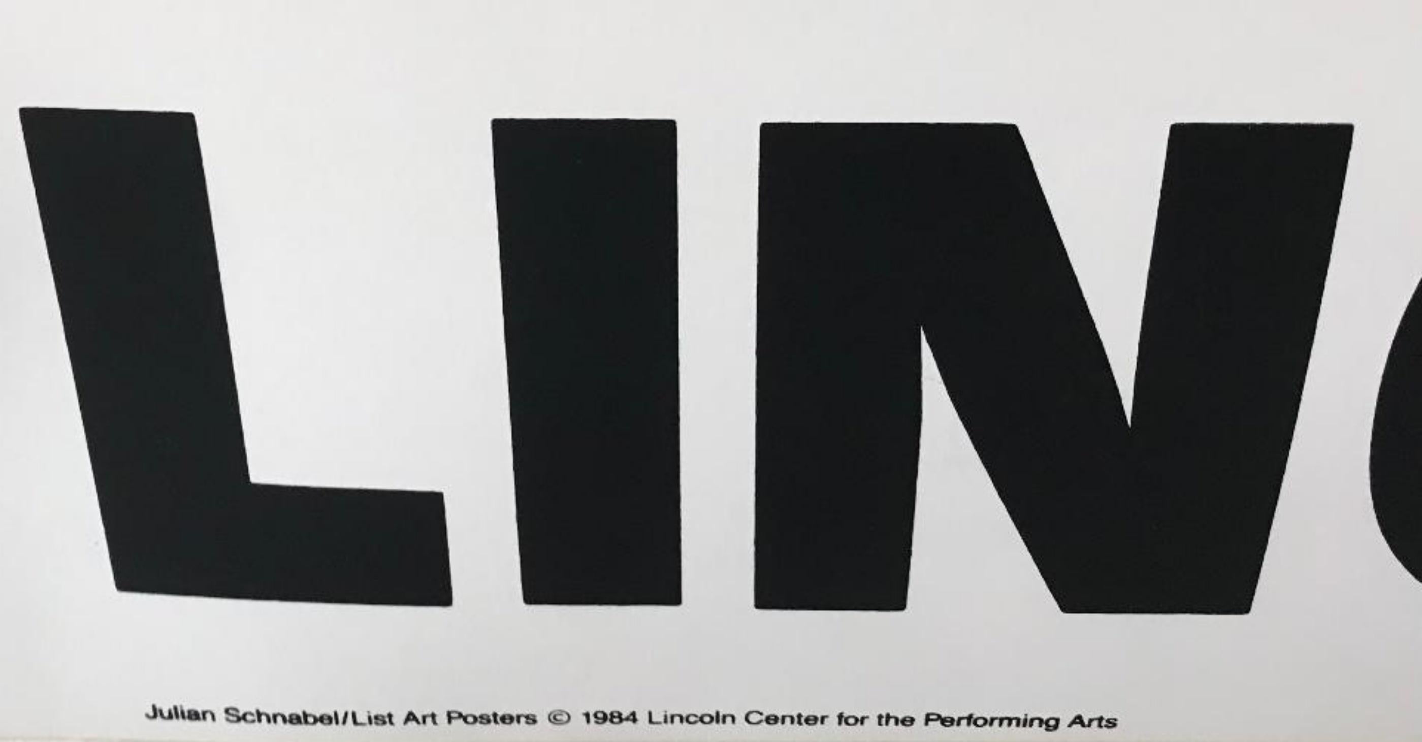 Lincoln Center 25 Years Poster (Hand signiert und beschriftet von Julian Schnabel)  im Angebot 2