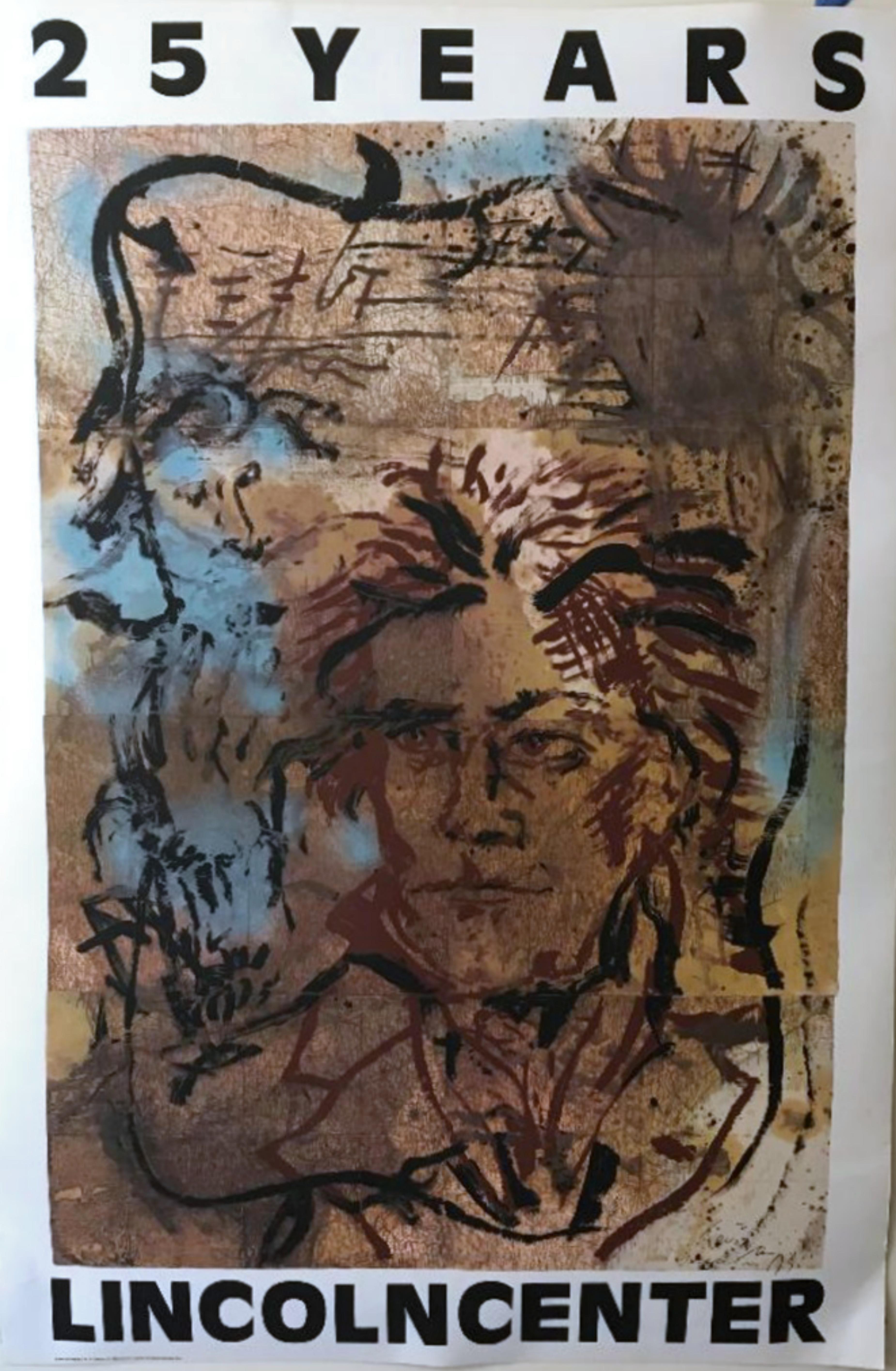 Lincoln Center 25 Years poster (Hand signed and inscribed by Julian Schnabel) 
