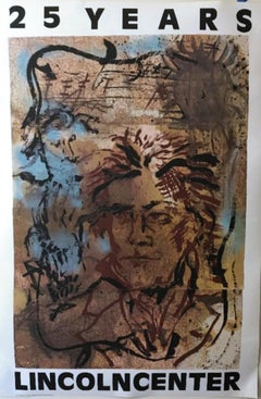 Lincoln Center 25 Years print (Hand signed and inscribed by Julian Schnabel)